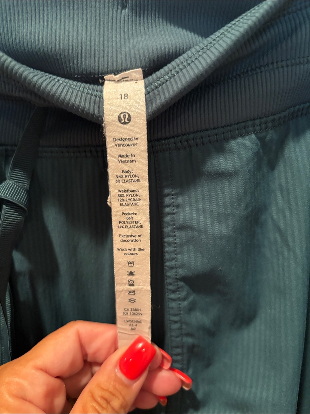 Lululemon Dance Studio Mid-Rise Jogger Full Length Storm Teal Size 18 - Picture 2 of 8